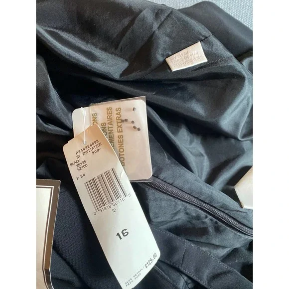 Jones New York Woman’s black dress size 16 sleeveless black lace bead PO w tags - Picture 14 of 16